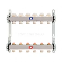 Itap Osztó-gyűjtő radiátoros fűtéshez, termosztatikus szeleppel 10 körös. 1”-3/4”